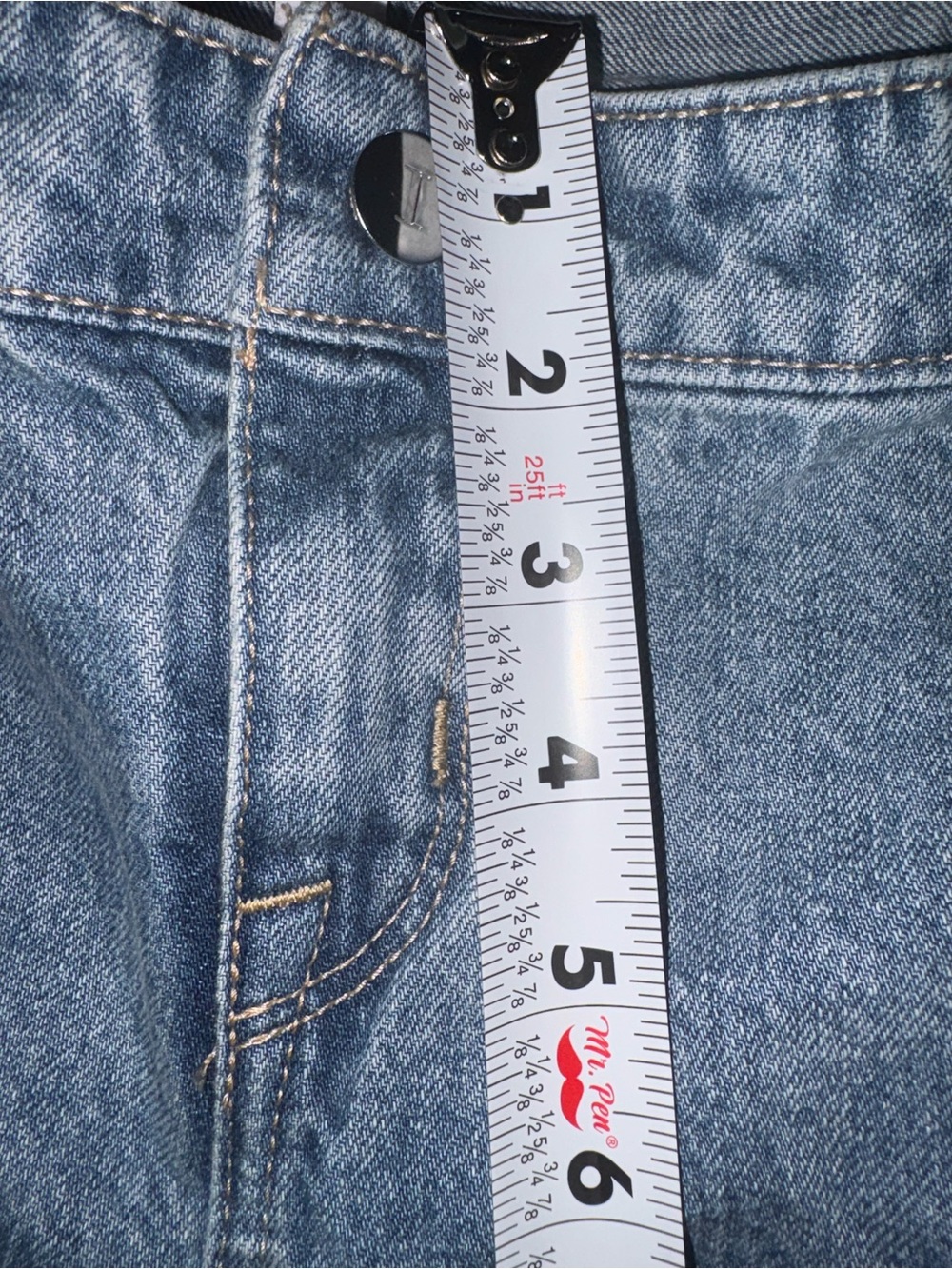 Light Blue Women's Boyfriend Jeans with Distressed Knees - Picture 9 of 10